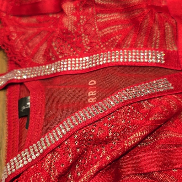 Torrid - Diamante Lace Wireless Bralette in Jester Red​​​​ - Picture 3 of 14